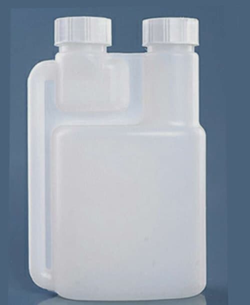 HDPE Twin Neck Measuring Plastic Dosing Dispenser  Bottle